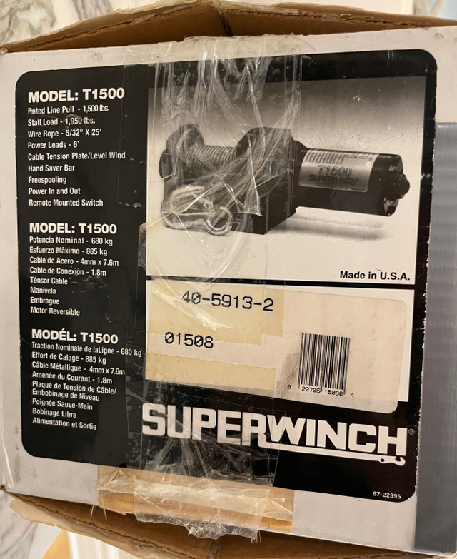 Superwinch T1500 Treuil électrique / electric winch dans Outils électriques  à Longueuil/Rive Sud - Image 4