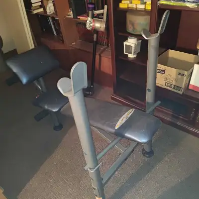 This multi-purpose weight bench is perfect for your home workouts. It features a comfortable padded...