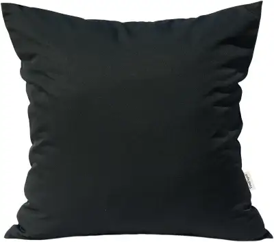 NEW TangDepot Black 20x20" Durable Faux Silk Solid Pillow Sham,, View more