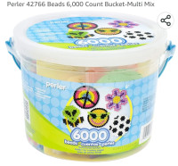 Perler 42766 Beads 6,000 Count Bucket-Multi Mix