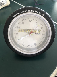 Novelty tire clock with stand