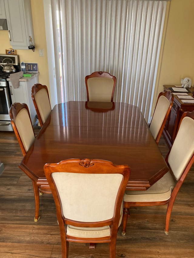 Large Dinning room set. 9 chairs (2 are captain chairs)  in Dining Tables & Sets in St. Catharines