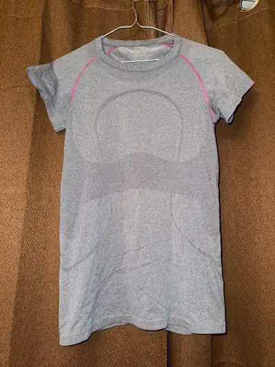 Lululemon Women's Short Sleeve Grey Shirt, View more