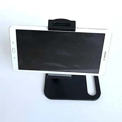 NEW-180° rotatable tablet/phone stand for desktop.  (Open box), View more