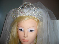 Tiara et voile pour la mariée