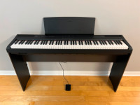Yamaha digital piano model P 105 with stand and pedal