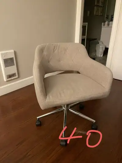 Fabric Office Chair with Wheels – Good Condition, View more