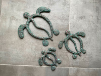 SET OF 3 HAWAIIAN TURTLES WALL DECOR