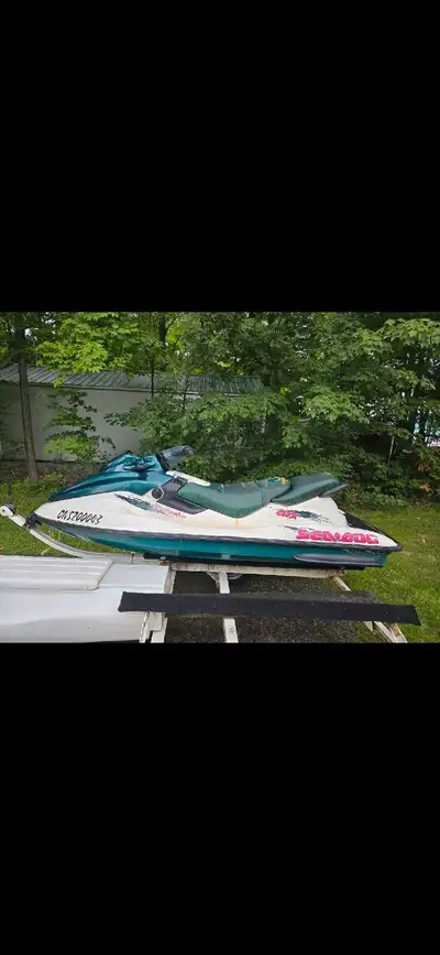 1996 seadoo GTX 3 up in great running condition the seat needs to be redone battery new last year tr...