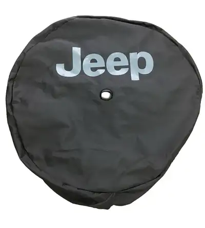 Spare tire cover with camera hole for JL Wrangler, this is the larger version that accommodates up t...