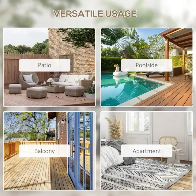 2-Piece Folding Chair Set for Relaxing on Patio Balcony Garden,  in Patio & Garden Furniture in Markham / York Region - Image 7