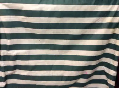 Housse à coussin de chaise longue, rayures vert, côtés velcro, View more