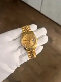 Rolex Datejust Solid Gold box and papers