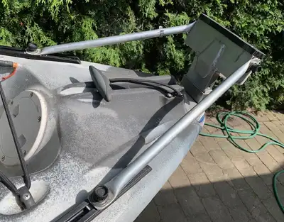 Great for broader fishing adventures or just cruising . Aluminum Outboard Motor bracket fitted and s...