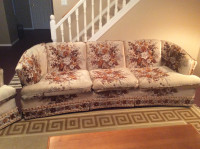 THREE CUSHION SOFA WITH TWO MATCHING CHAIRS