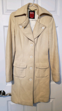 Miss Sixty Ivory Fall/Winter Coat Ladies Size XS