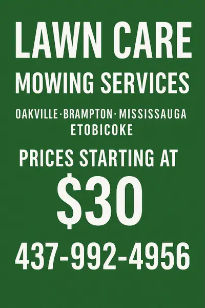 Professional & Fast Lawn Mowing – Starting at Just $30! Hi, I’m Dyaa, offering reliable lawn mowing...