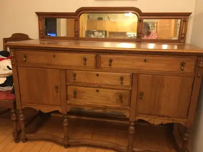 Antique Table and Buffet, View more