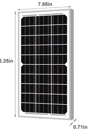 Newpowa 10W(Watts) 12V(Volts) Monocrystalline Solar Panel High-Efficiency PV Module Power for Boat R...