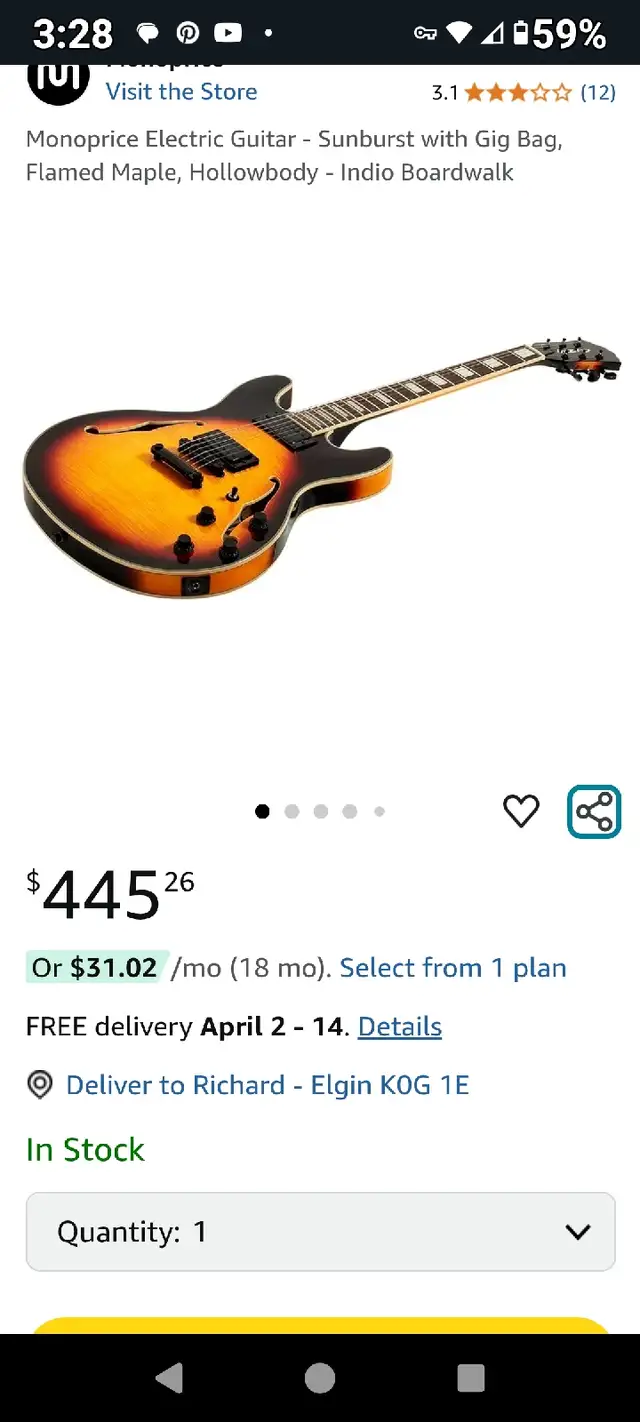 New electric guitar-hollow body in Guitars in Kingston - Image 7
