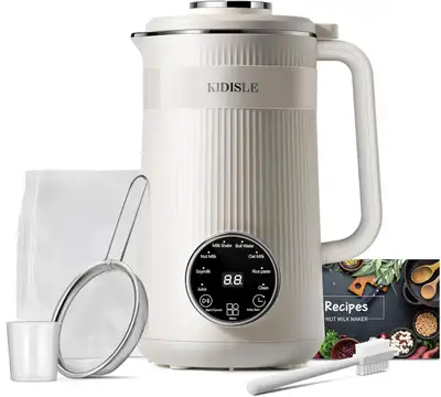 8 in 1 Nut Milk Maker Blender, KIDISLE 32 oz Automatic Soy Milk Machine for Homemade Soy, Almond, Oa...