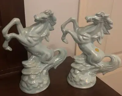 2 ceramic horses in good condition. Made in Romania.$45 for both, View more