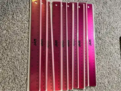 $2 each JAM PAPER Stainless Steel Ruler - 30 cm (12 Inch), View more