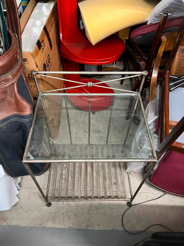 Glass and Metal End Table - Indoor or Outdoor in Other Tables in City of Toronto