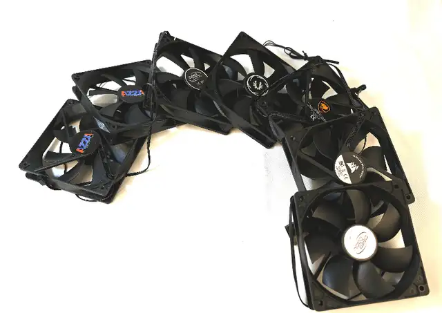 3-pin Silent Cooling PC Case Heat Sink Fans 120mm YouChoose From in System Components in City of Toronto - Image 4
