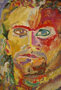 Art4u2enjoy Esther Schvan #4 Portrait Acrylic Painting on Canvas