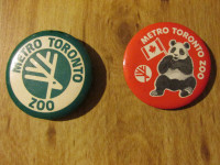 Metro TORONTO ZOO Pin Button Panda Vintage Canada Animal