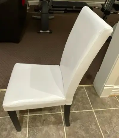 White faux leather high back chair for sale, View more
