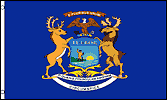 Michigan flag is 3x5 ft. 100% polyester with grommets.New in package.