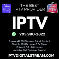 BEST 8K TV SERVICE - FREE TRIAL 705 980-2822