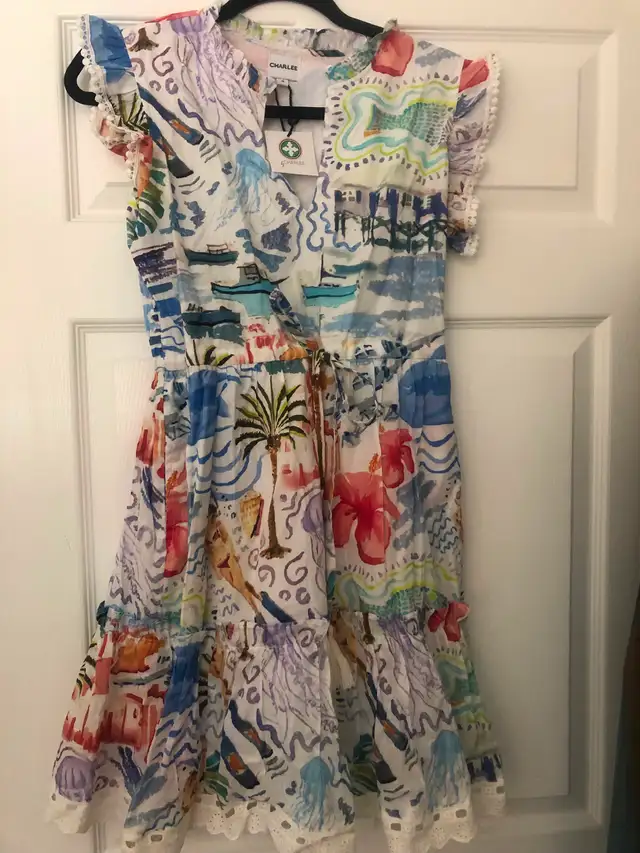 NWT tropical mini dress size 4