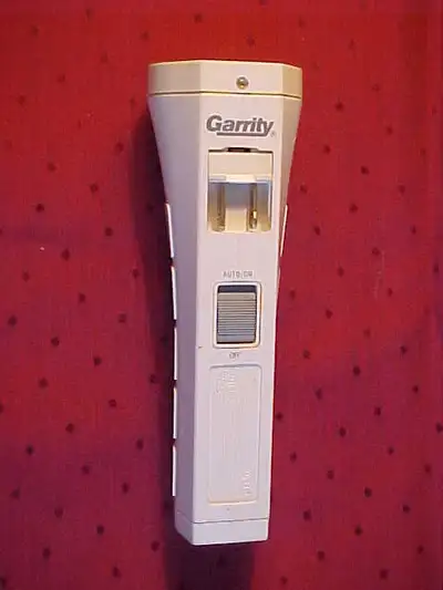 STOP HAVING TO REPLACE BATTERIES. THIS IS A RECHARGEABLE FLASHLIGHT MADE BY GARRITY. SIMPLY PLUG IT...