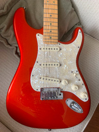 2004 Fender American Deluxe Stratocaster in rare Candy Tangerine