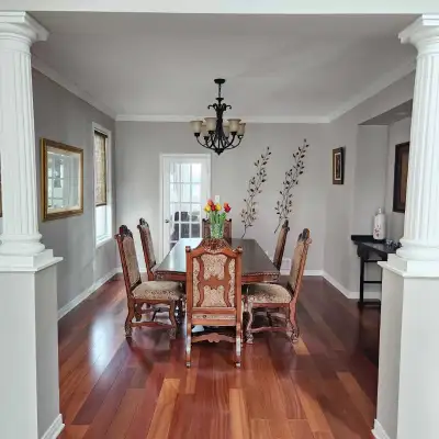 Dining Room Set, in new condition, purchased price $4999+tax, View more