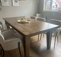 Solid wood custom dining table 