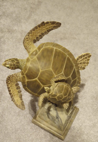 17-1/2" Turtles Sculpture