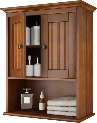 New Treocho Wood Wall Cabinet, Bathroom Cabinet Storage, View more