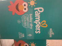 Brand new unopened pampers baby dry 108 units diapers !