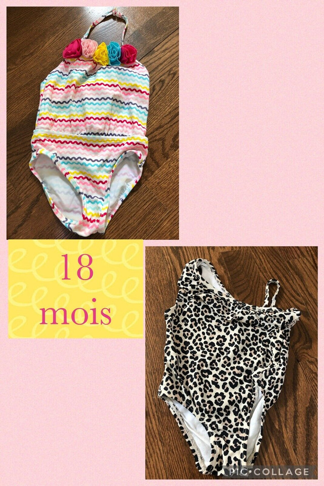 18 mois 2 Maillots bébé fille - Baby girl bathing suit in Clothing - 12-18 Months in City of Montréal