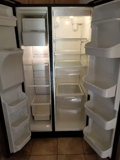 36" side by side fridge shelves and crispers, View more