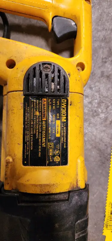 Dewalt DW 303M reciprocating saw, View more