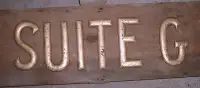 letters - antique gold with red edge letters for sale
