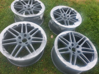 21" Audi Q7 (7 Double Spoke) Powder Coated pebble gray Rims for