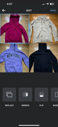Zip up sweaters and hoodies Size L