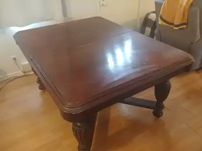 Vintage 1950s Dining Table & 5 Chairs – Solid Wood, Needs Refini, View more
