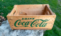 Vintage Coca Cola Crate With Green Lettering
